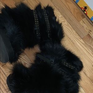 Michael Kors Fox Fur belted boots